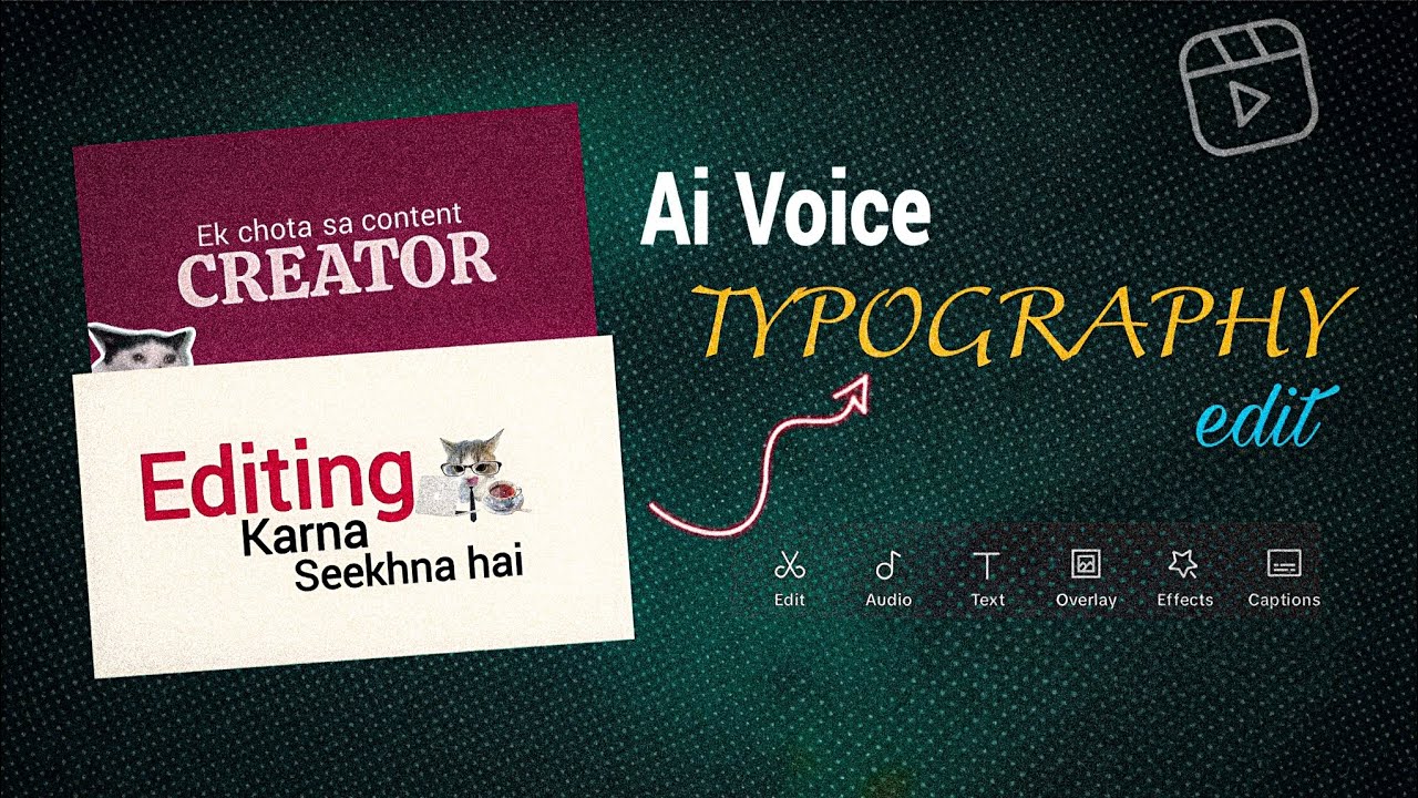 Instagram Viral Typography Edit Voice Using AI || Step By Step Tutorial