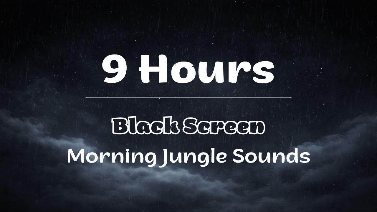 9 Hours of Morning Jungle Sounds | Black Screen | Deep Sleep
