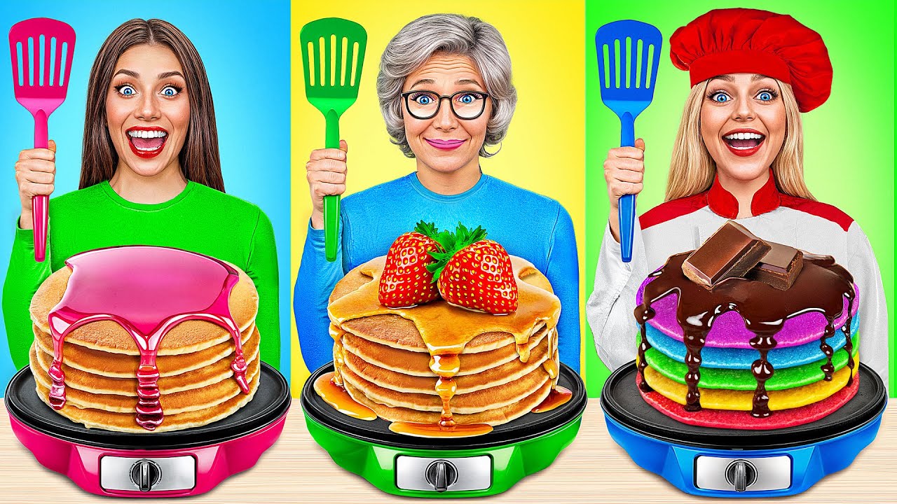 Reto De Cocina Yo vs Abuela | Gadgets Inteligentes vs Hacks de Jelly DO Challenge
