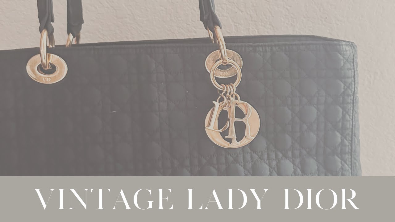 Vintage Large Lady Dior in Black Nylon | What Fit's, Organization & Review | Under $1,000!