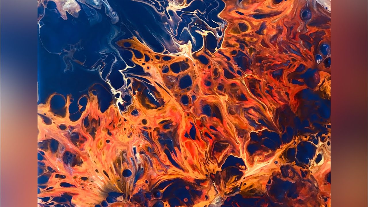 Awesome Aussie kiss n blow technique/ looks like fire 🔥 art therapy