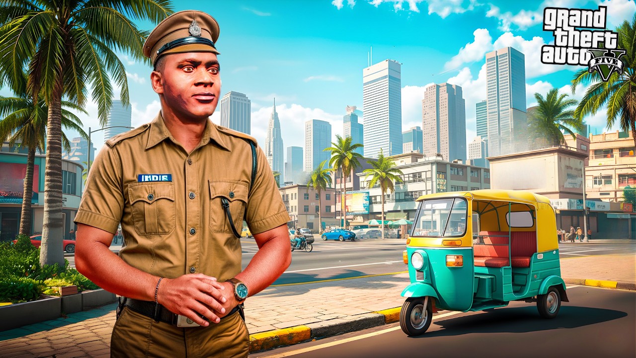 Franklin Joins The Los Santos Traffic Police In Gta 5