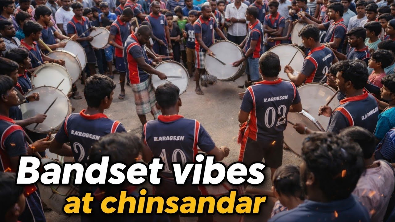 Bandset vibes at Chinsandar 🎶🔥 Pure energy, beats & festive mood bro! 