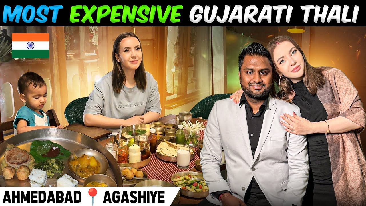 My Wife Trying Unlimited Gujarati Thali in Ahmedabad || OverPriced Thali