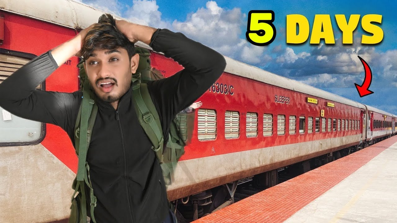 Spent 5 Days in General Coach of INDIA’S LONGEST TRAIN  but it's Gone WRONG🚇85 Hours😰CHALLENGE