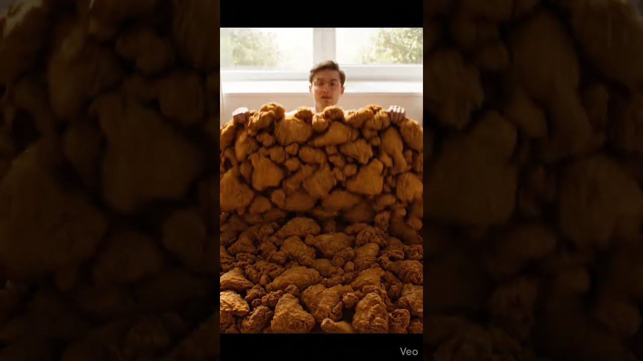 Sleeping Under a Fried Chicken Blanket 🍗 Close-up ASMR Loop