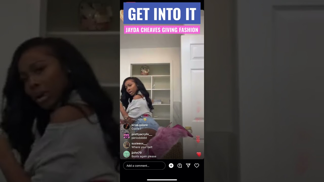 Jayda Cheaves CEO of Waydamin Clothing goes live showing off her new fit