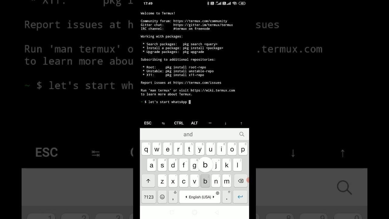 Whatsapp bombing Through Termux