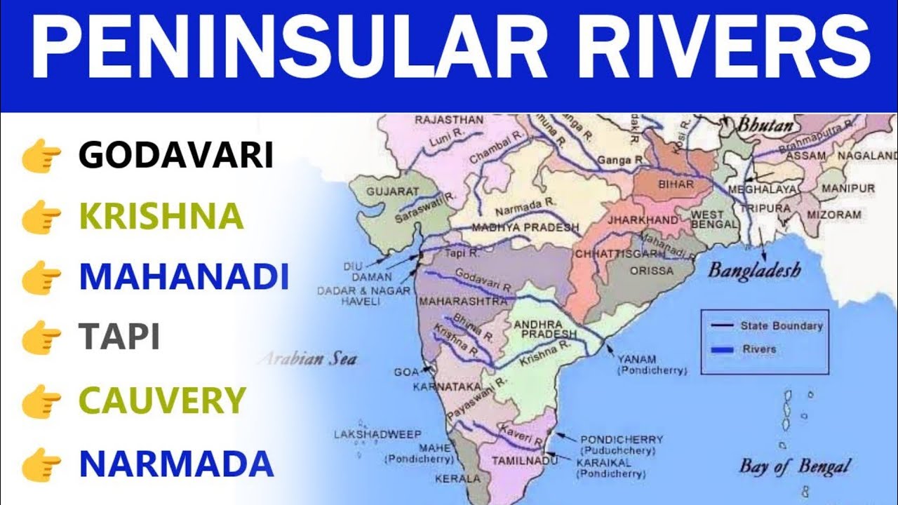 RIVERS AND THEIR ORIGIN | भारत की नदियां | PENINSULAR RIVERS | IMPORTANT RIVER SYSTEM | INDOLOGUS |