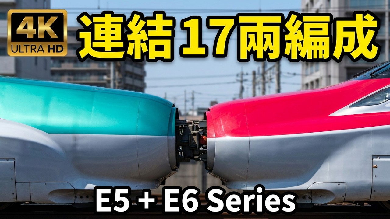 (4K)JR東日本 新幹線E5系電聯車與E6系電聯車編組