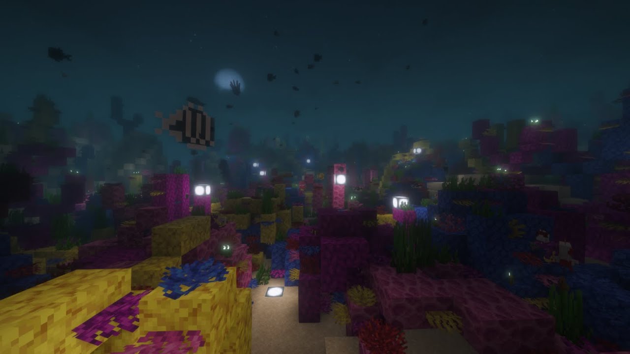 You are dropped in the middle of a reef in Minecraft