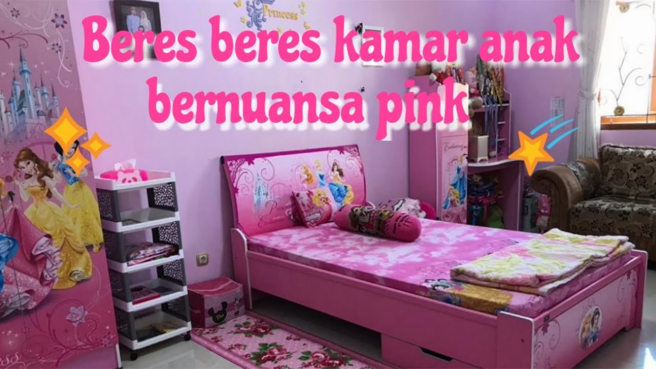 BERES BERES KAMAR ANAK BERNUANSA PINK || MAKEOVER KAMAR ANAK PEREMPUAN
