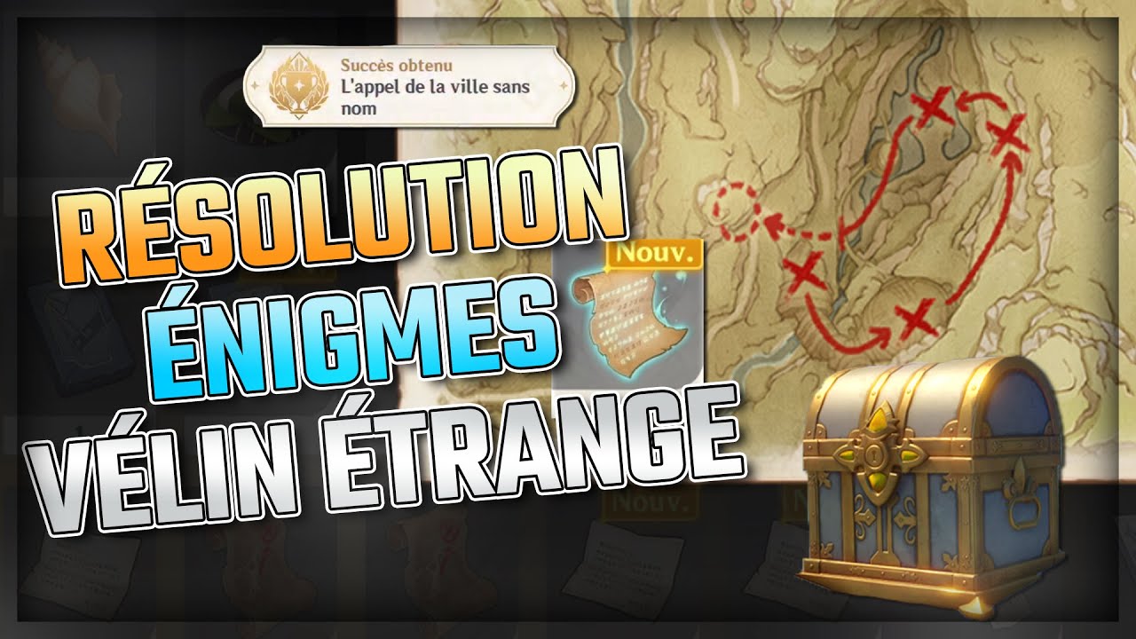 RÉSOUDRE ÉNIGMES VÉLIN ÉTRANGE | Succès caché : L'appel de la ville sans nom | Genshin Impact