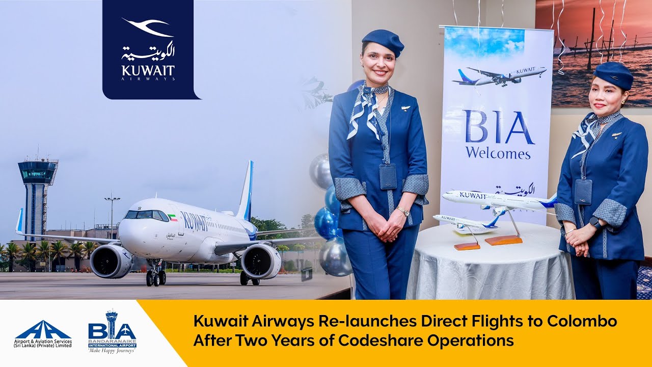 Kuwait Airways Re-launches Direct Flights to Colombo After Two Years of Codeshare Operations