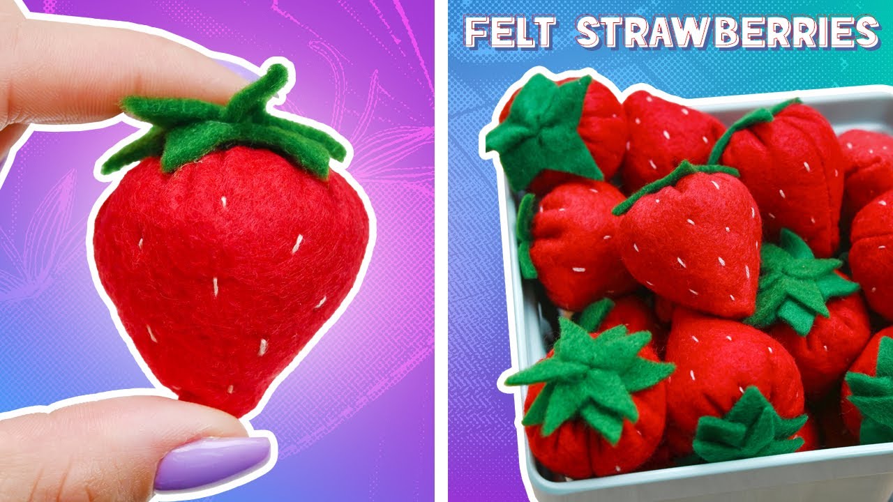 Felt Strawberry Pattern | DIY Felt Strawberries