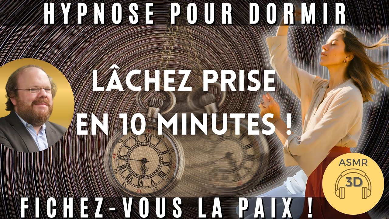 ASMR + Hypnose pour dormir : le lâcher-prise TOTAL 10 minutes ! [🧘‍♀️ 0 stress, 0 prise de tête]