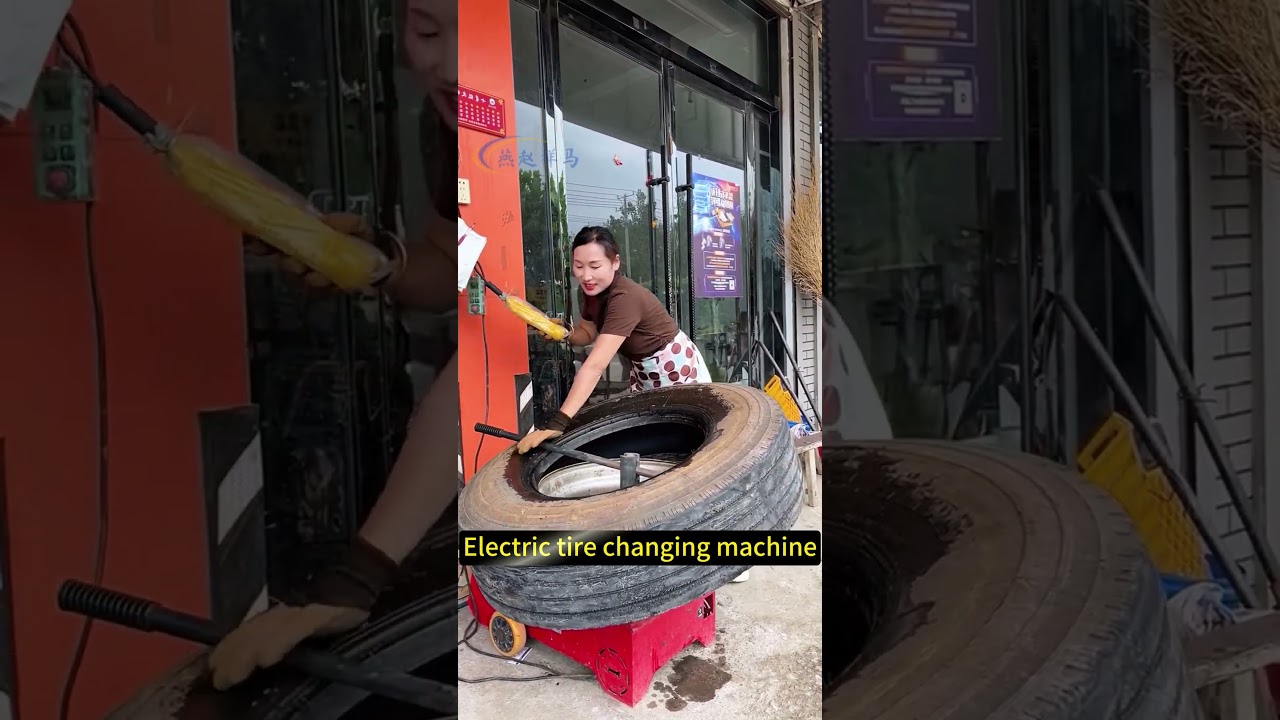 Electric Truck Tire Changer Portable Manual Tire Changer R16 R17.9-19.5 R22.5 #carrepair #tire