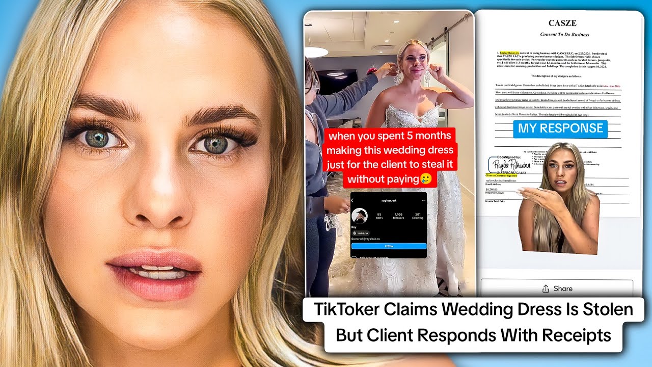 TikToker утверждает, что свадебное платье украдено, но клиентка отвечает чеками