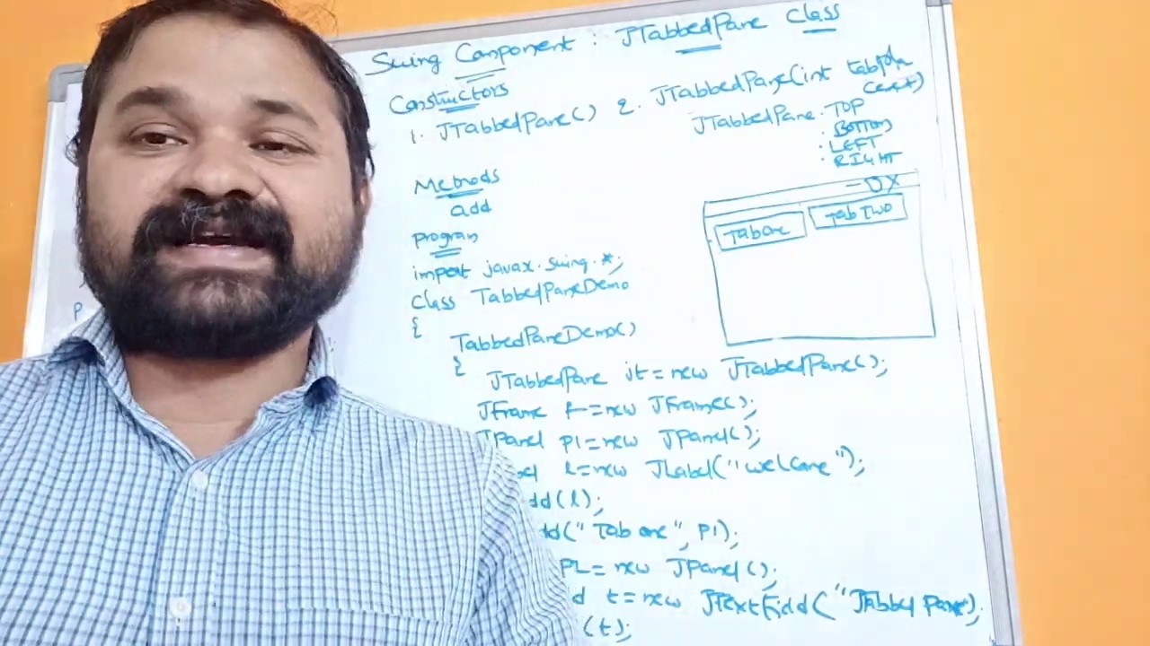 JTabbedPane Class || Swing Components || Swing Controls || Java Programming