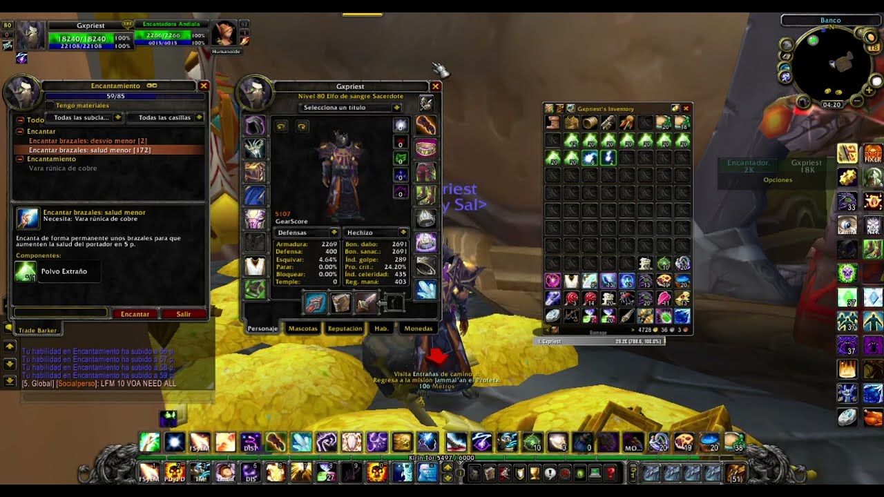 GUIA - ENCANTAMIENTO 0-450 - WOTLK - WARMANE