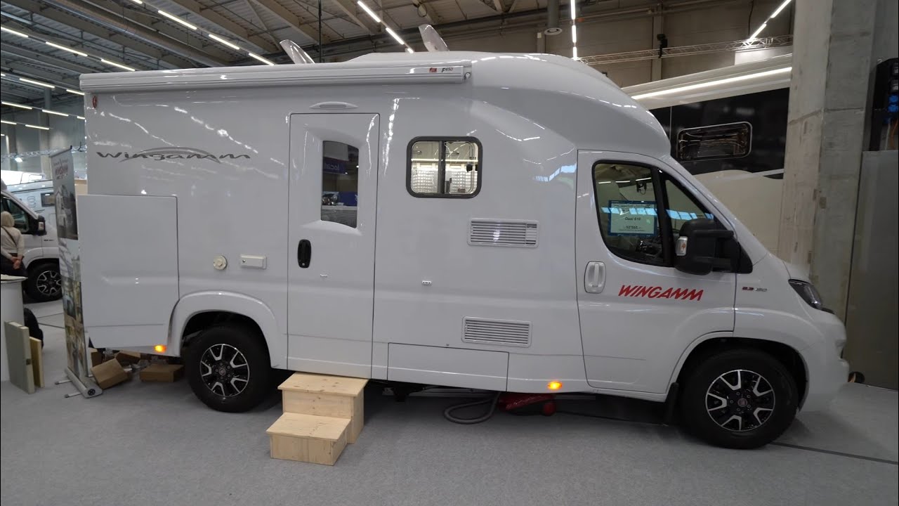 6m! Kleinste Monocock Wohnmobile der Welt: Wingamm 2022 Oasi 610 Full-GFK XXXL Hubbett. 2 Schlafzim.