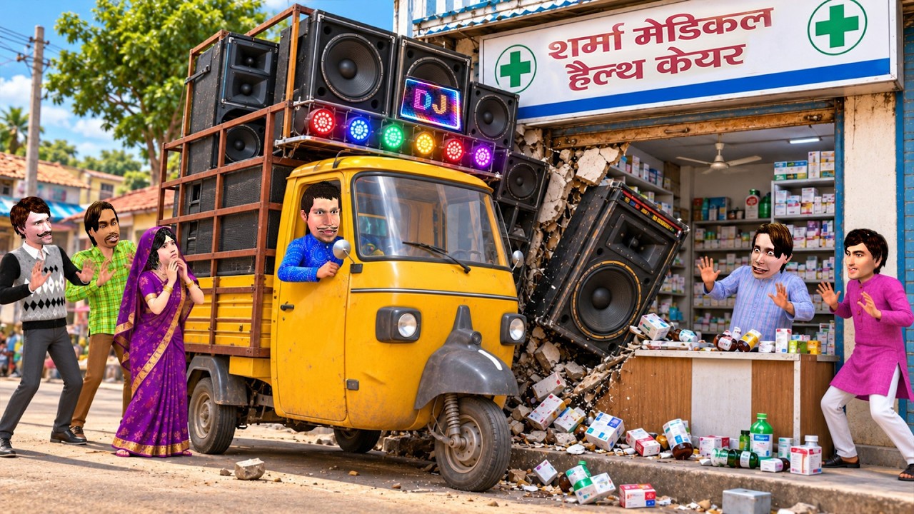Medical Shop में DJ Sound System घुस गया Comedy Hindi Kahaniya