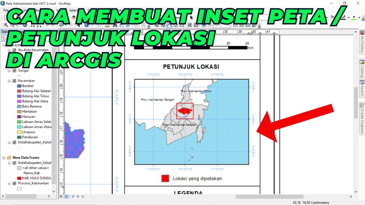 Cara Membuat Inset Peta atau Petunjuk Lokasi di ArcMap | Tutorial ArcGIS untuk Pemula