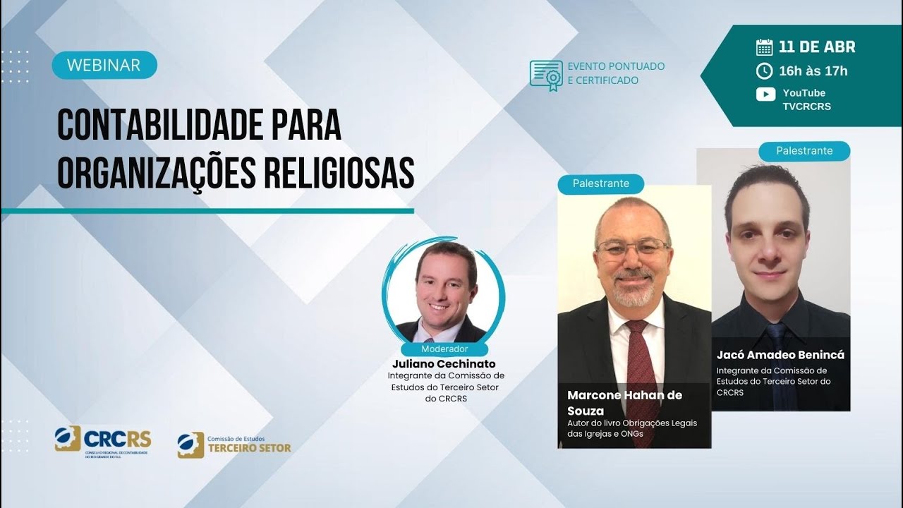 [Webinar] Contabilidade para Organiza&ccedil;&otilde;es Religiosas