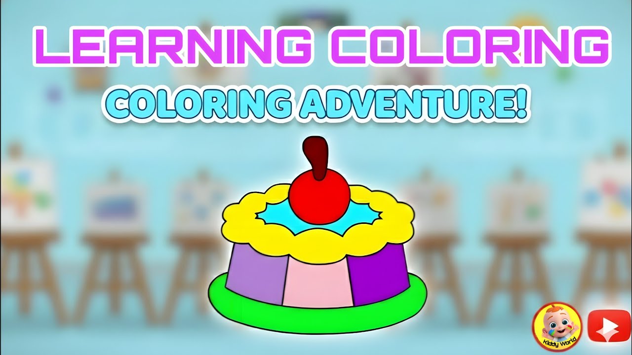 Magical Coloring Adventure: Cake Painting for Kids