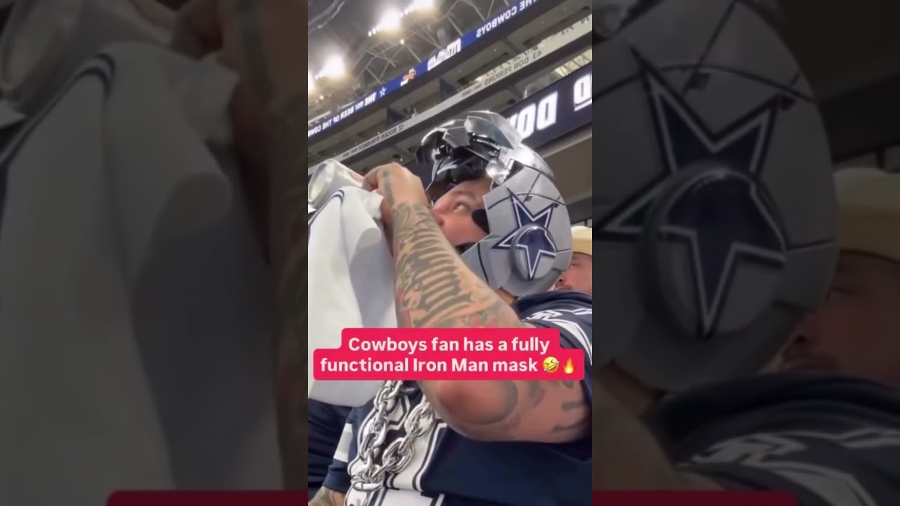 Cowboys iron man helmet for the win #nfl #cowboys #ironman #nygiants #dallas