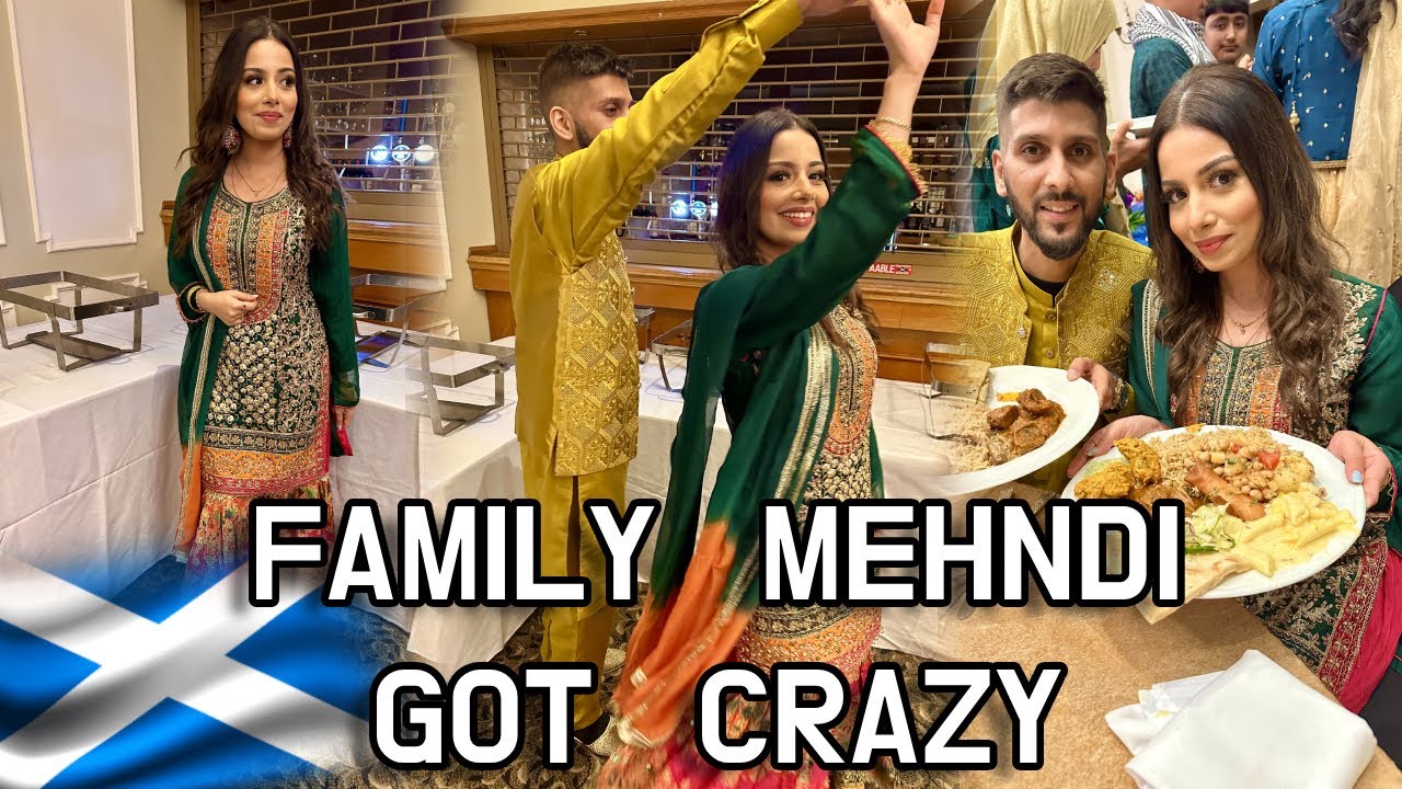 MEHNDI IN GLASGOW SCOTLAND WITH MY WIFE & FAMILY 🏴󠁧󠁢󠁳󠁣󠁴󠁿🕺🏾 BALLE BALLE 💃🏽