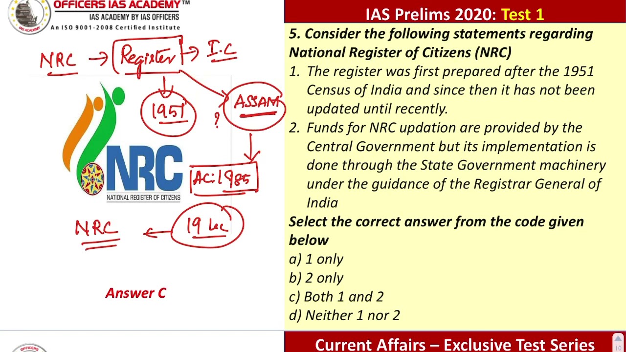 Exclusive Current Affairs Test Series | Test 1 |  Sample Discussion