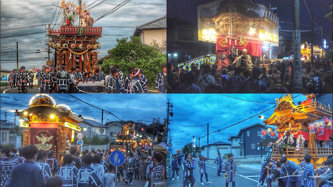 【加茂神社 祭典 2025】子育てセンター富丘前  屋台（山車） 4ヶ町交流  集結  2025年10月19日 静岡県磐田市 加茂神社