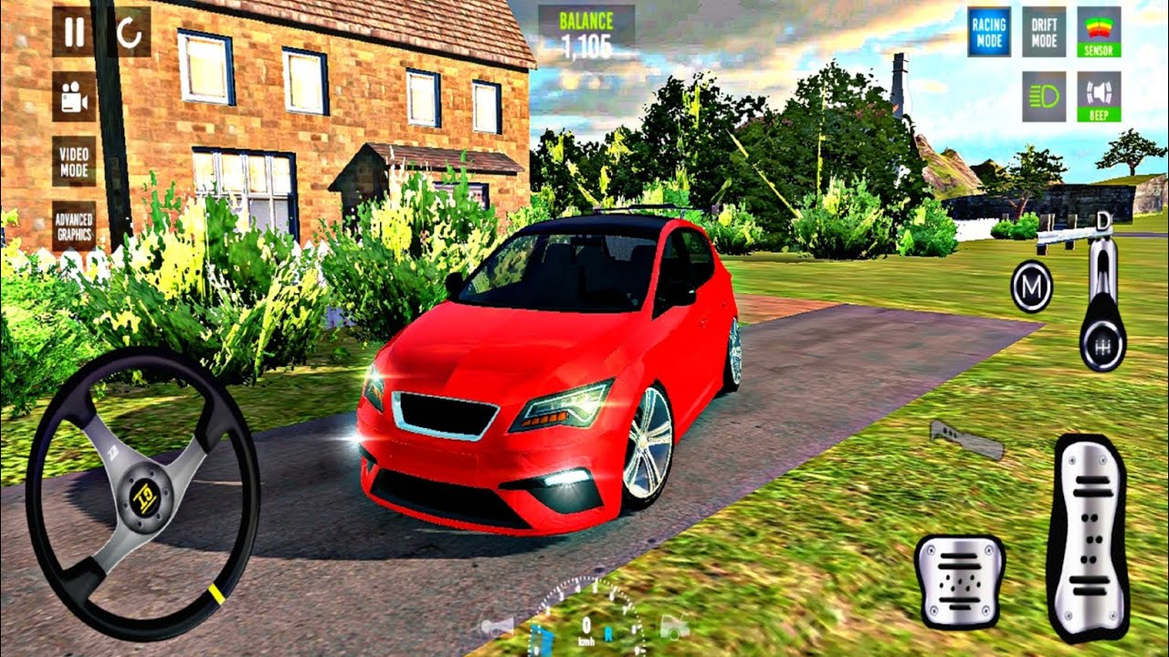 Car Parking 3D Modified Red Hatchback Countryside Map Drive | Village Road Android Gameplay 2026