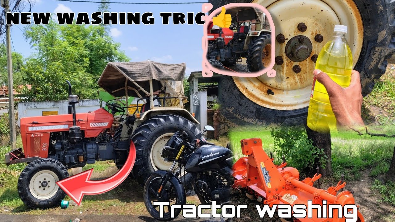 💦 Tractor Washing Hack 2025 💥 | Power of Liquid ka Jadoo 🚜🔥