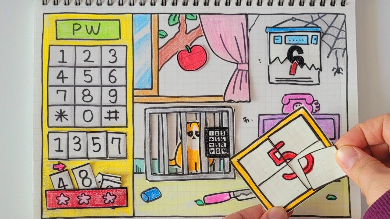 🎀paperdiy🎀 Rescuing the Cat 😽고양이 구출하기 종이놀이