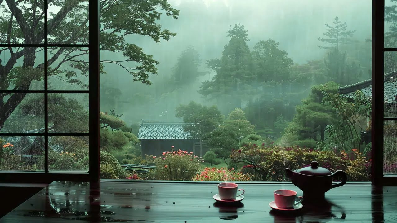 The soothing sound of rain is the music played by nature, Helps relax and sleeping
