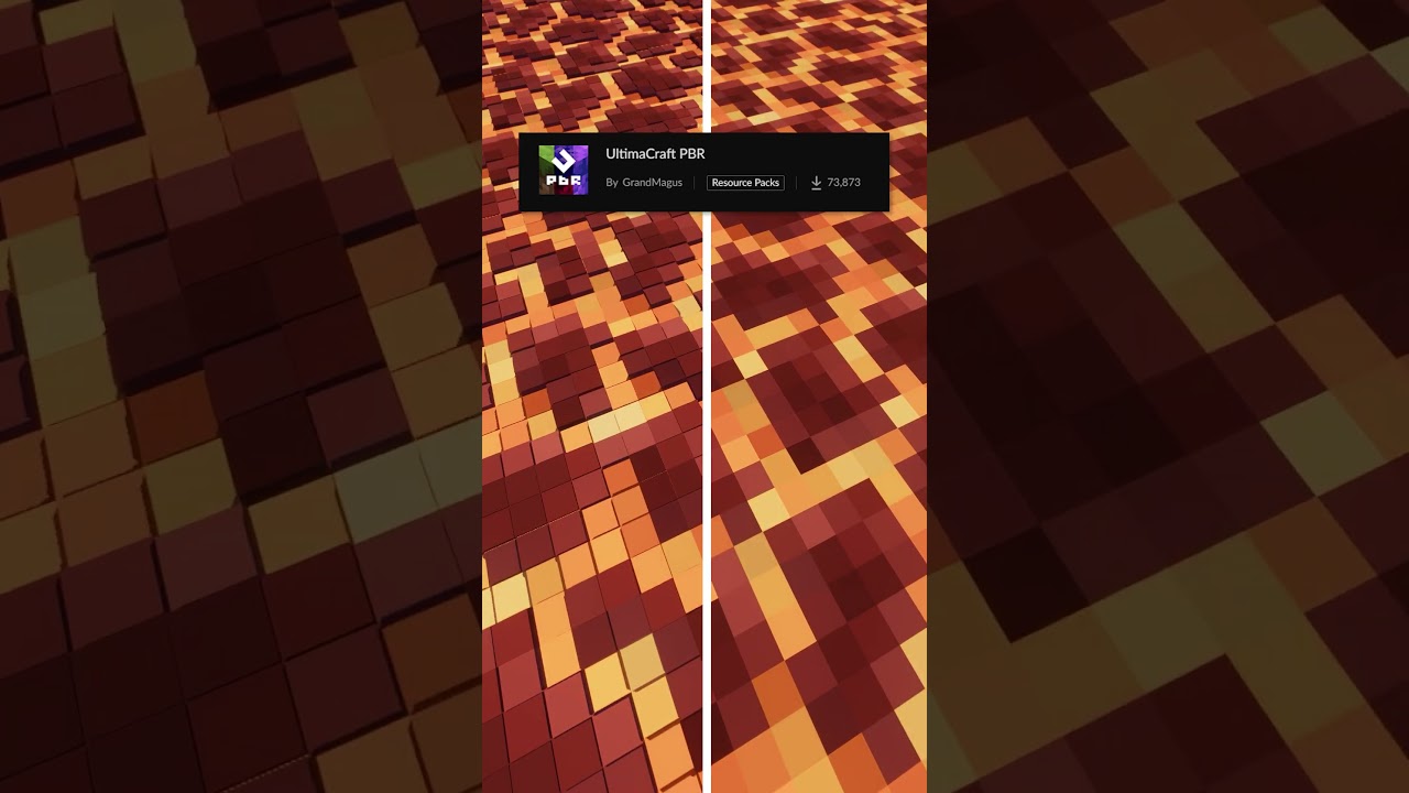 Minecraft PBR Texture Pack Comparison #shorts