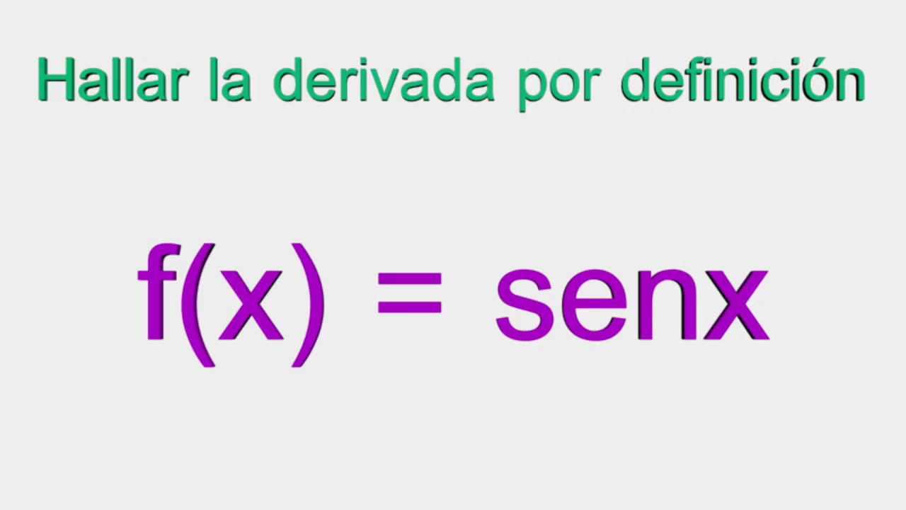 Derivada por definición (11)- función seno