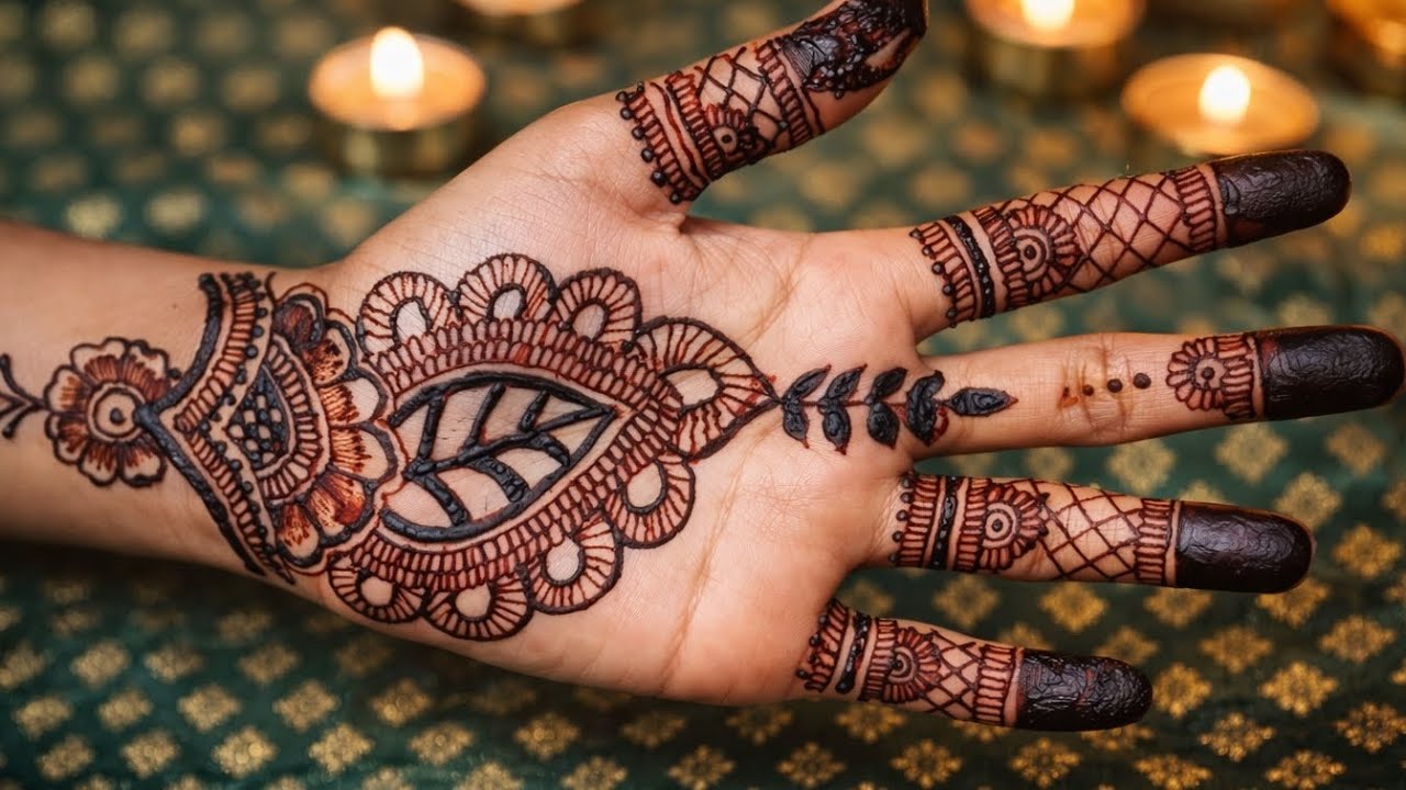 Very simple mehndi design backhand | easy stylish mahendi | eid mehndi designs | mehndi