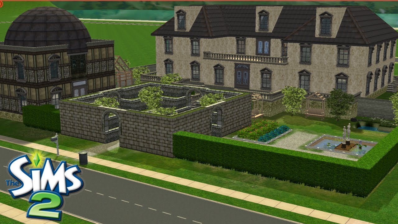 Simpleton Manor| Sims 2 Speed Build| Mansion & Garden Stuff