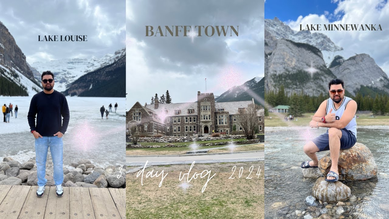 Epic 3-Day Adventure: Lake Minnewanka, Banff Town, and Lake Louise! 4k 2024