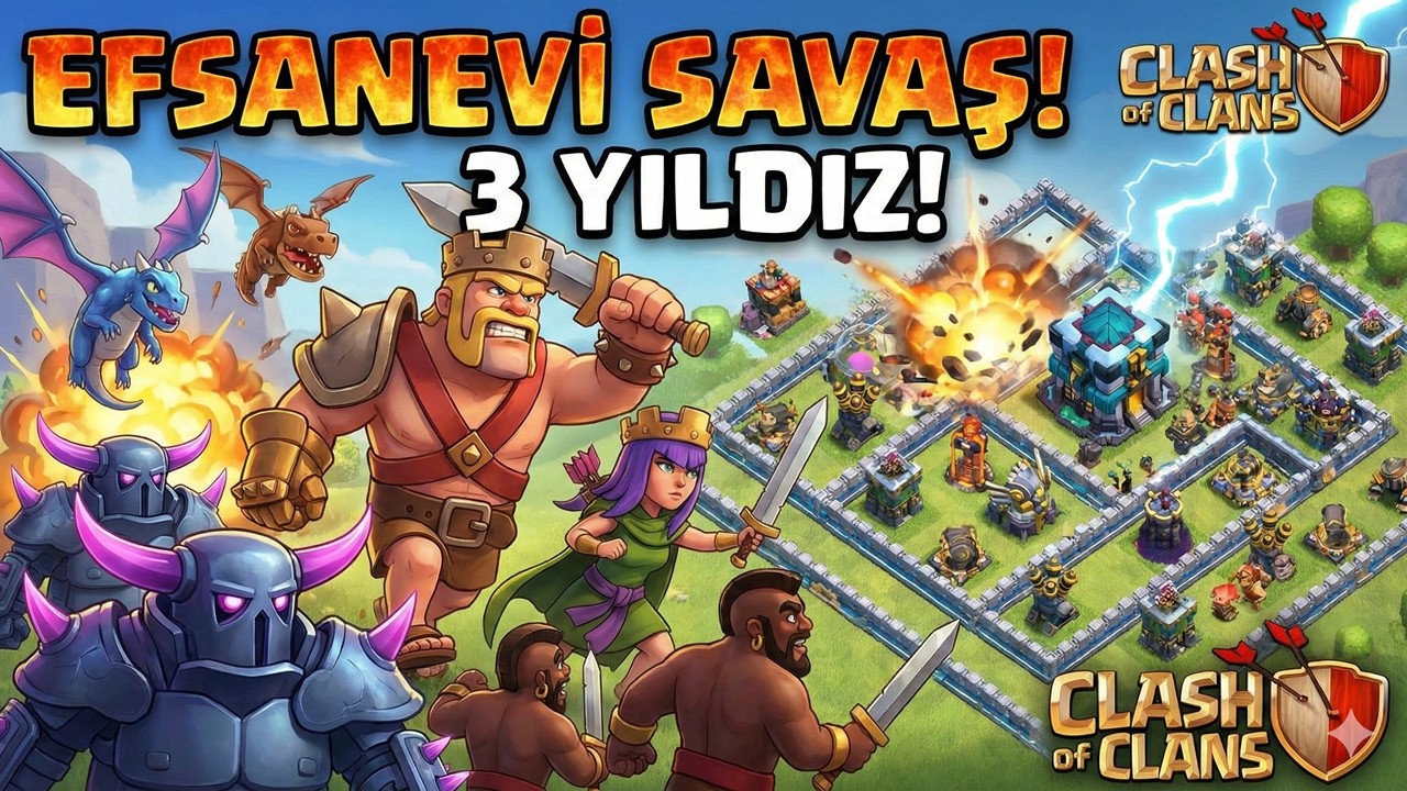 Clash of Clans: Savaş Günlükleri #5 🔥 %100 YIKIM VE SAVAŞLAR ⭐⭐⭐