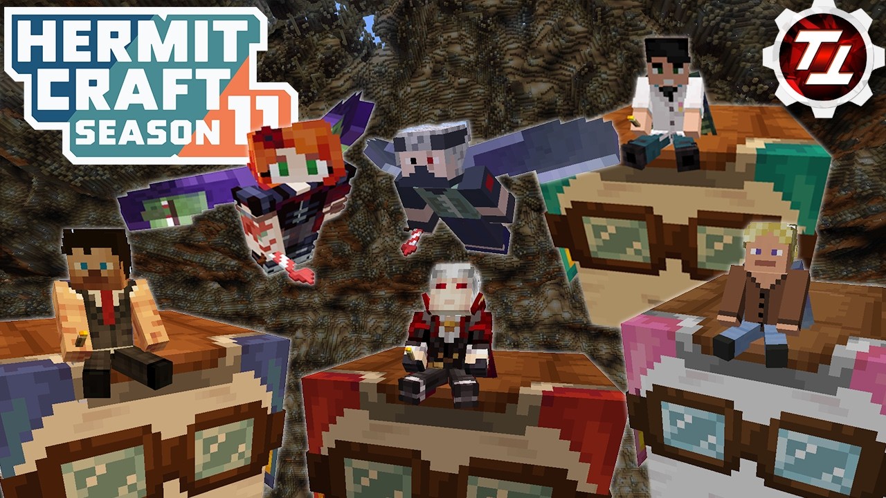 Hermitcraft - Ghast Lighting the Mountain with 7 Hermits!