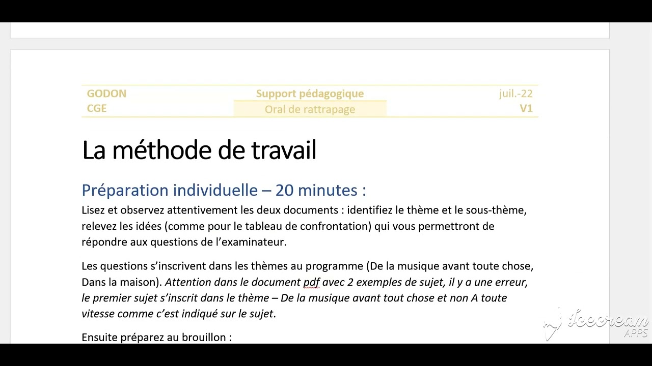 L'épreuve d'oral de CGE - Attention, thèmes différents cette année :  maison +  voyage!