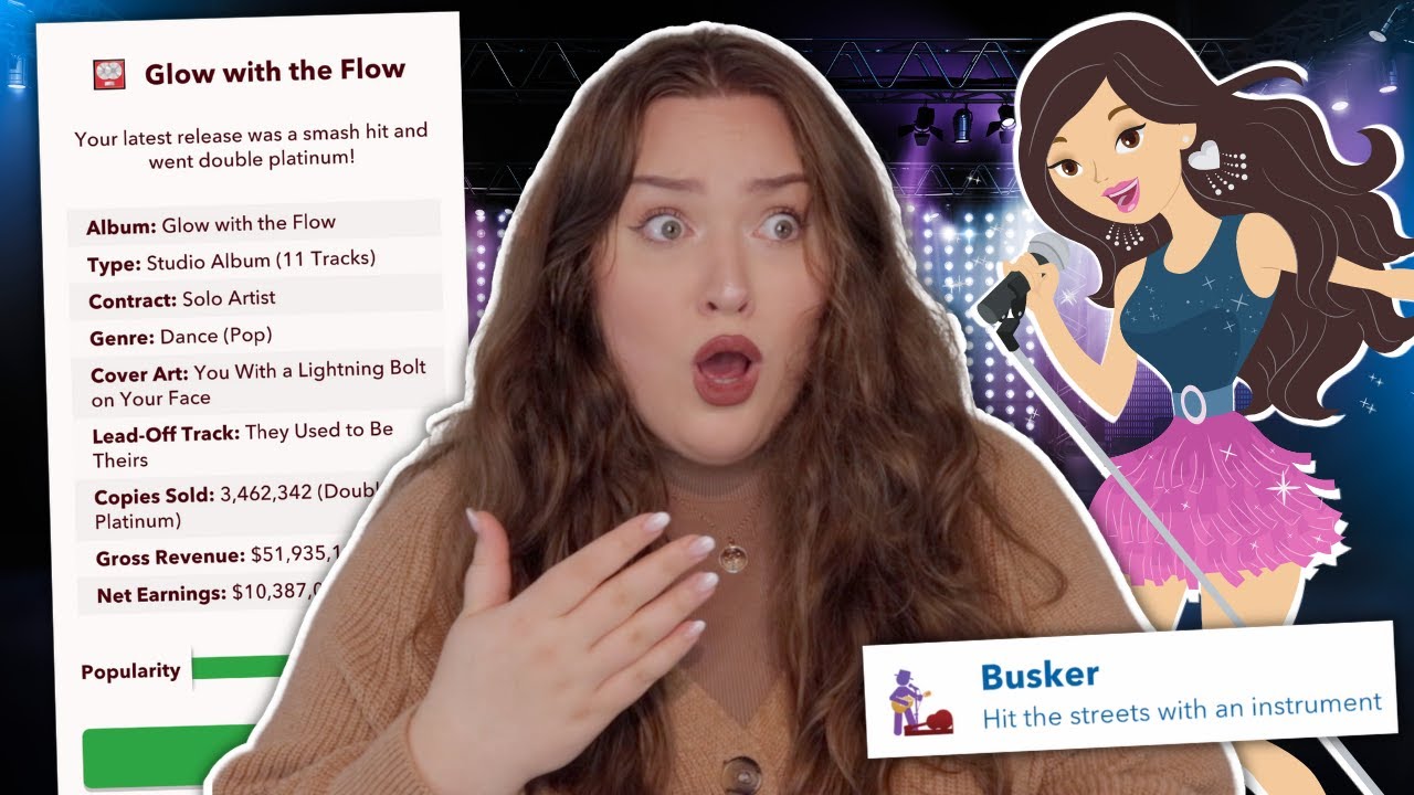 STREET PERFORMER TO POPSTAR IN BITLIFE! *ULTIMATE GLOW UP*
