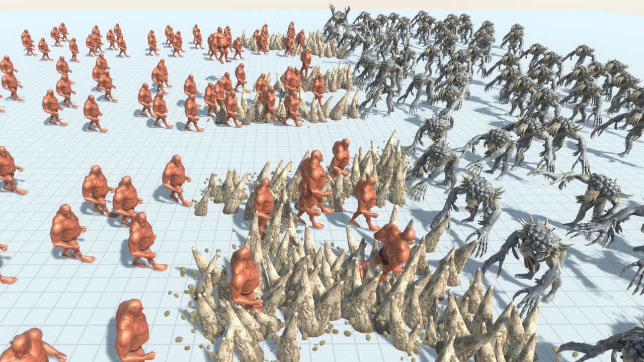 100 Hill Giant Army vs 100 Infernal Army ARBS Animal Revolt Battle Simulator