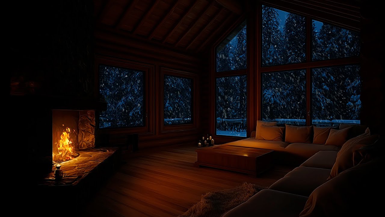 Soft Piano for Cold Winter Nights | Cozy Snow Ambience to Relax the Mind & Drift to Sleep