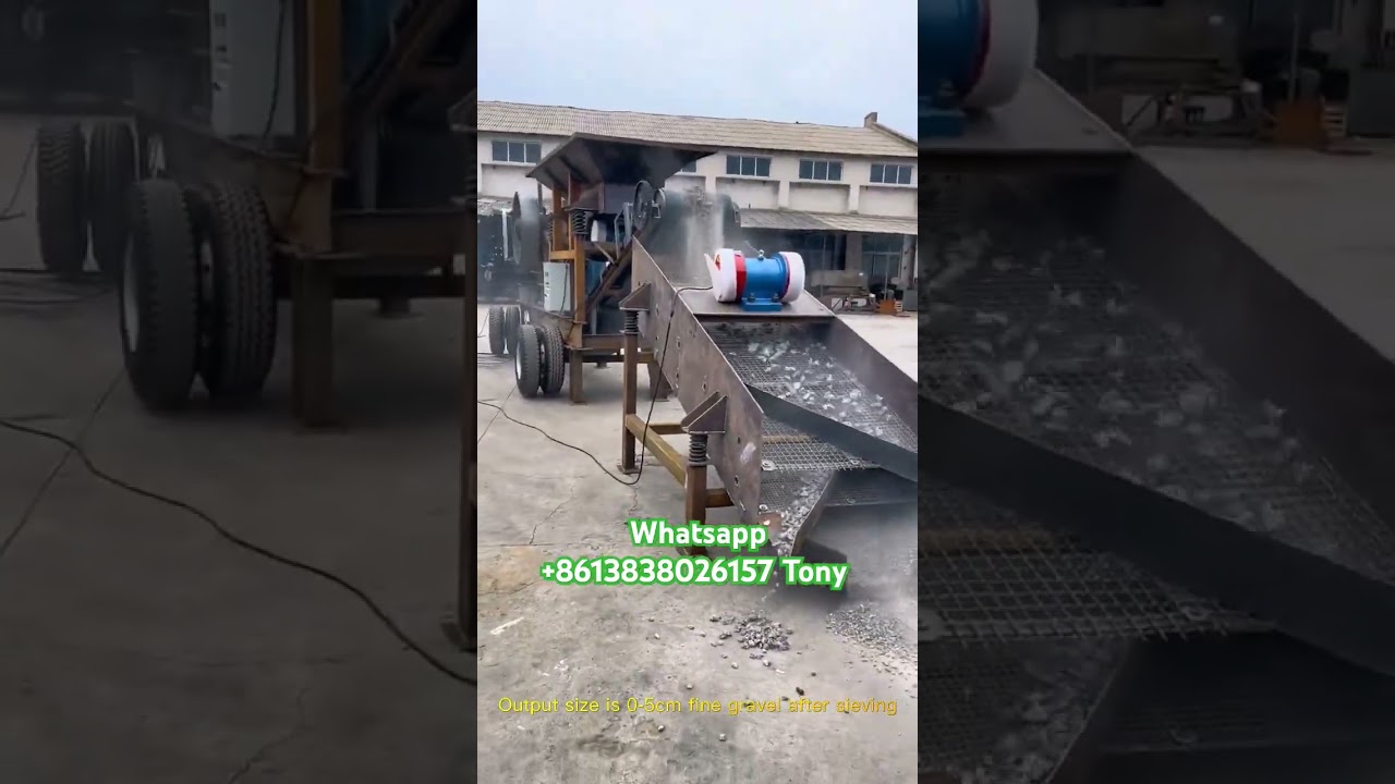 50TPH PE 400X600 mobile jaw crusher with screen #gravel #quarry #crusher