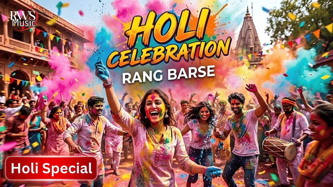 Holi Celebration 🌈 Rang Barse | Best Holi Party Songs 2026 | Bollywood Holi Dance Mix | RWS